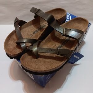 Birkenstock Mayari Sandals Golden Brow Ladies 11, Mens 9, EU42 0071043 Narrow